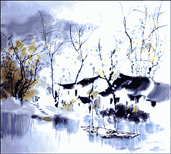 会动的国画水墨画，美翻了