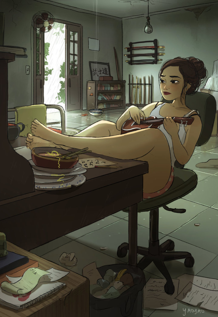 朋友圈暖心漫画：一个女人最舒服的生活状态